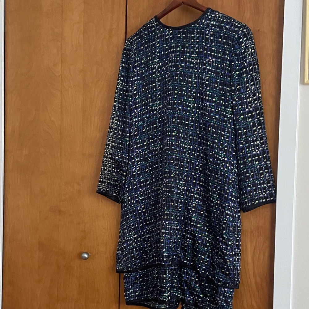 Chic Black and White Patterned Dress